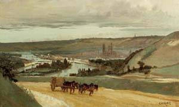 Rouen Seen from Hills Overlooking the City 1829 1834